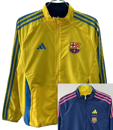 25-26 Barcelona Yellow & Royal Blue Double Sided Windbreaker