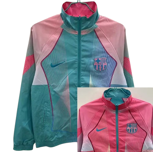25-26 Barcelona Green & Pink Double Sided Windbreaker