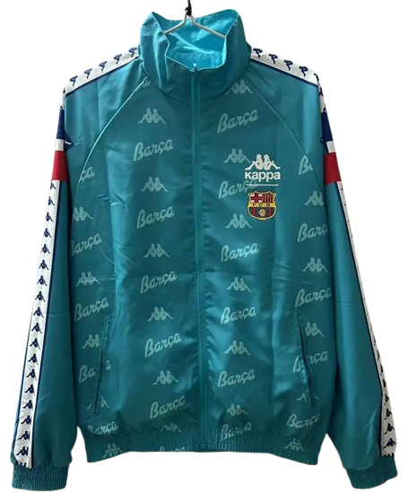 24-25 Barcelona Green Retro Double Sided Windbreaker