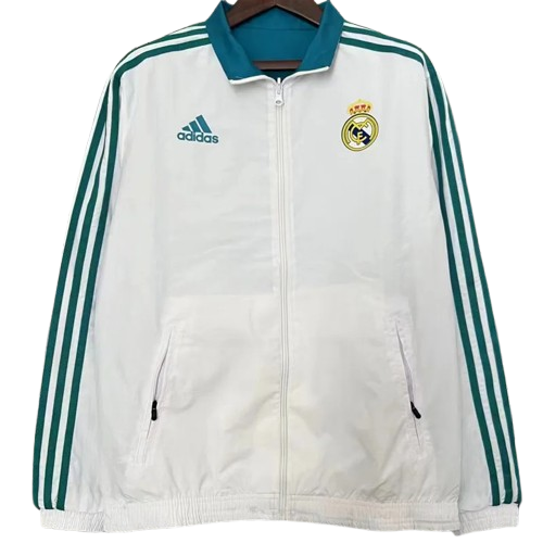 24-25 Real Madrid White & Blue Double Sided Windbreaker