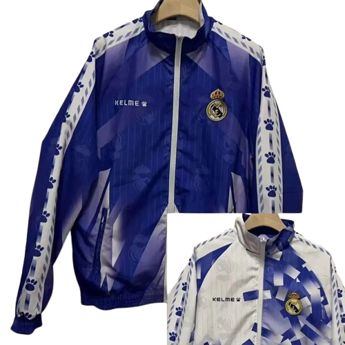 1996-97 Real Madrid Purple & White Retro Double Sided Windbreaker