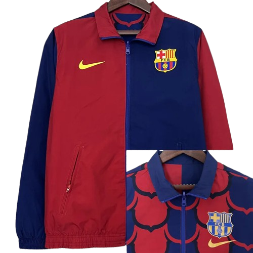 2024 Barcelona Red Blue & Red Blue Double Sided Windbreaker