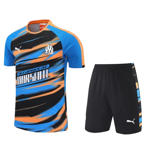 25-26 Marseille Orange Blue Training Short Suit