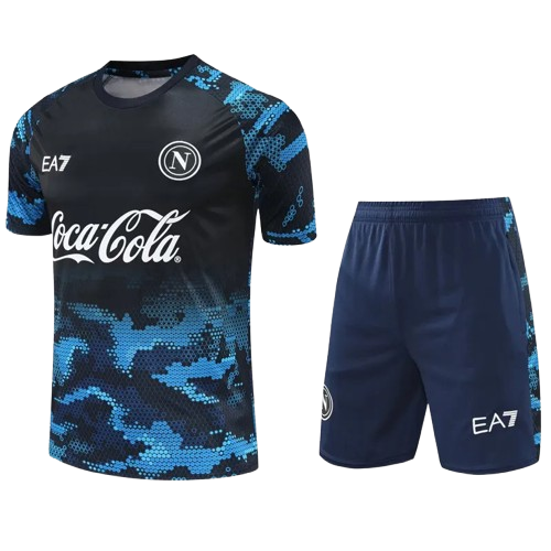 24-25 Napoli Black Blue Training Short Suit
