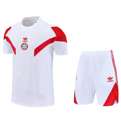 25-26 Bayern White Training Short Suit