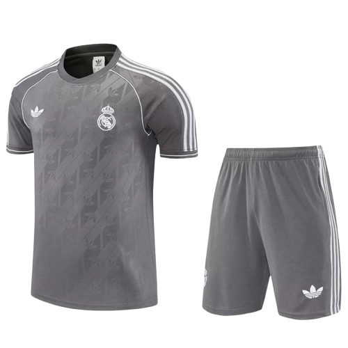 25-26 Real Madrid Grey Training Short Suit