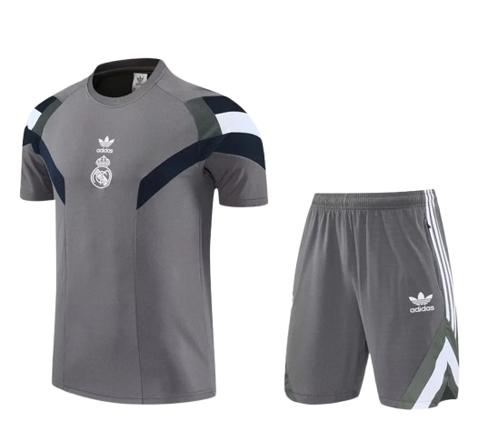 25-26 Real Madrid Grey Training Short Suit