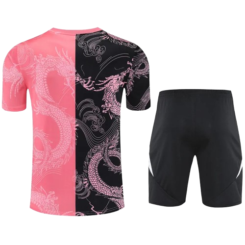 25-26 Real Madrid Black Pink Training Short Suit