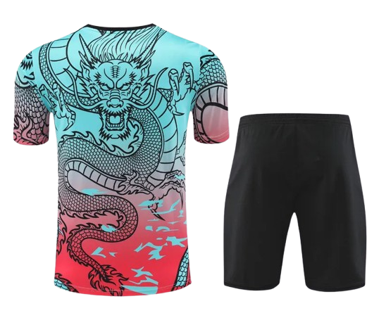 24-25 Real Madrid Green Red Training Short Suit