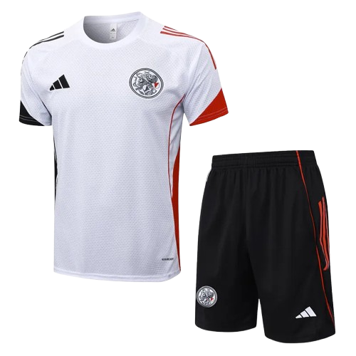 25-26 Ajax White Training Short Suit