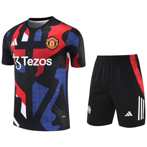 25-26 Man Utd Black Training Short Suit