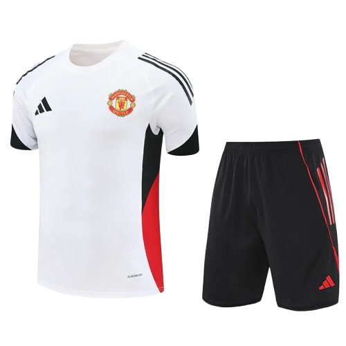 25-26 Man Utd White Training Short Suit