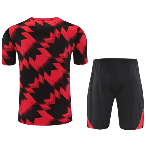 25-26 Man Utd Red Black Training Short Suit