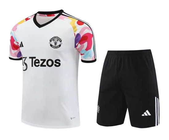 24-25 Man Utd White Training Short Suit