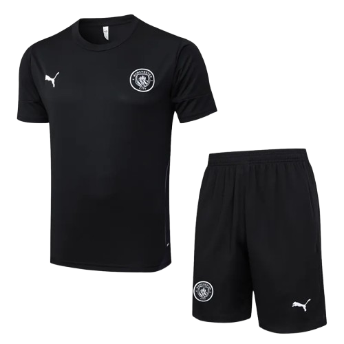 25-26 Man City Black Training Short Suit