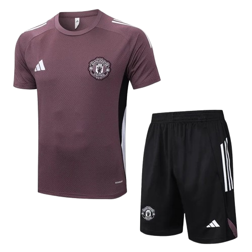 25-26 Man Utd Grey Purple Training Short Suit