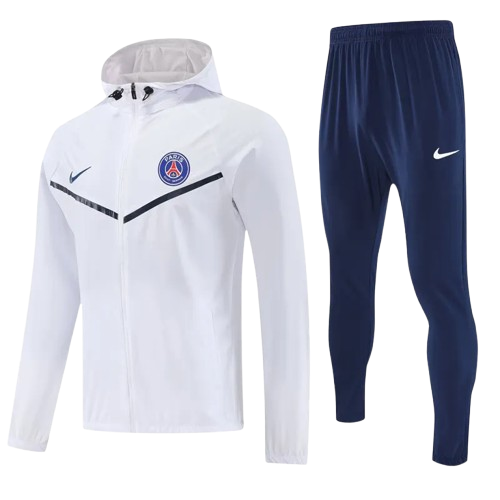 25-26 PSG White Hoodie Jacket Tracksuit