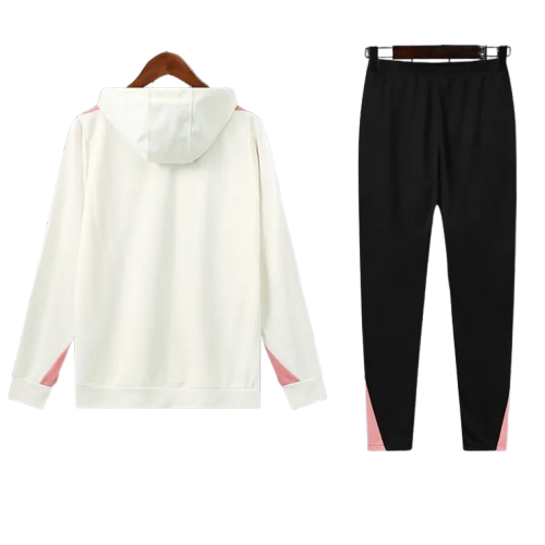 24-25 PSG White Hoodie Tracksuit