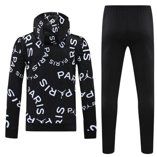 25-26 PSG Black Hoodie Tracksuit