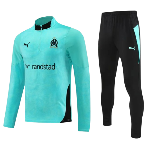 25-26 Marseille Lake Blue Half Pull Tracksuit