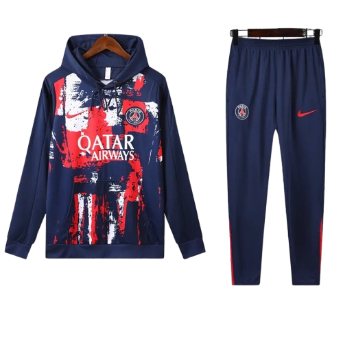 24-25 PSG Royal Blue Hoodie Tracksuit