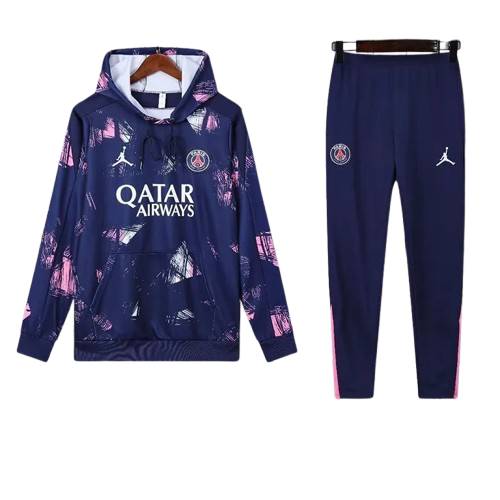 24-25 PSG Royal Blue Hoodie Tracksuit