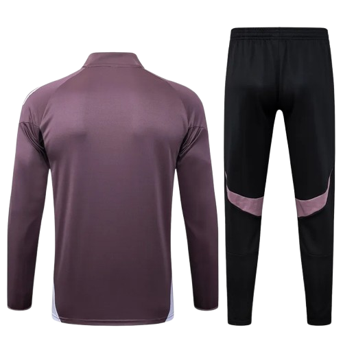 25-26 Man Utd Grey Purple Half Pull Tracksuit