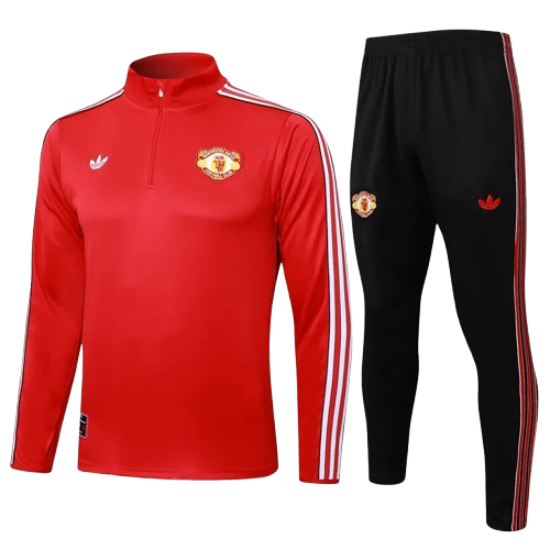 25-26 Man Utd Red Half Pull Tracksuit