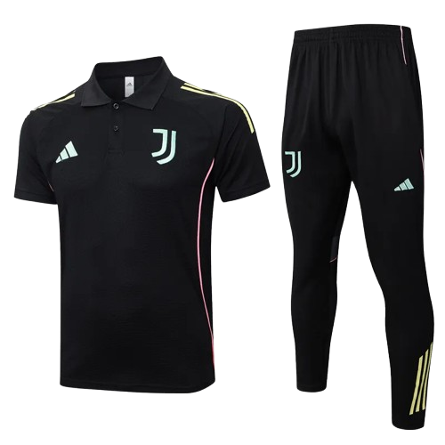 25-26 Juventus Black Polo Tracksuit