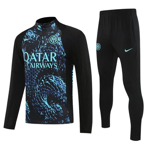 25-26 Inter Milan Black Half Pull Tracksuit