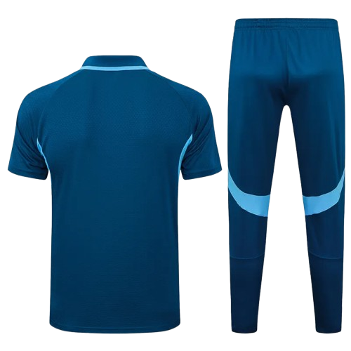 25-26 Juventus Lake Blue Polo Tracksuit