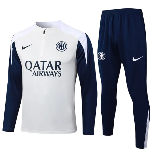 25-26 Inter Milan White Half Pull Tracksuit