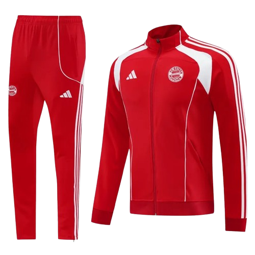 25-26 Bayern Jujube Red Jacket Tracksuit
