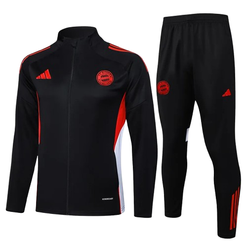 25-26 Bayern Black Jacket Tracksuit