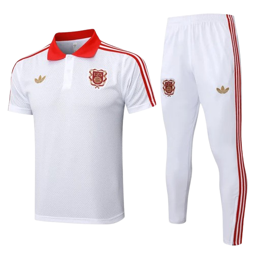 25-26 Bayern White Polo Tracksuit