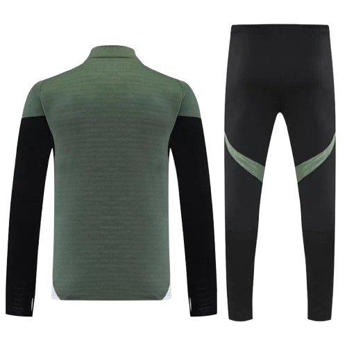 25-26 Bayern Army Green Half Pull Tracksuit