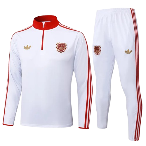 25-26 Bayern White Half Pull Tracksuit
