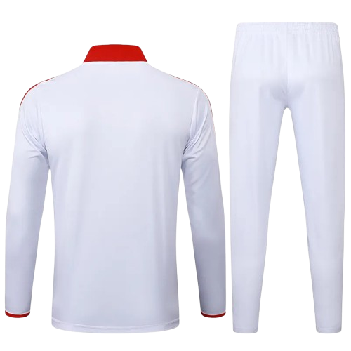 25-26 Bayern White Half Pull Tracksuit