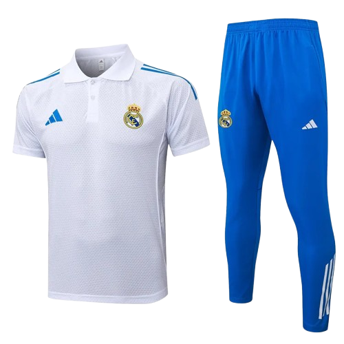 25-26 Real Madrid White Polo Tracksuit