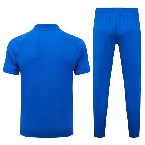 25-26 Real Madrid Lake Blue Polo Tracksuit