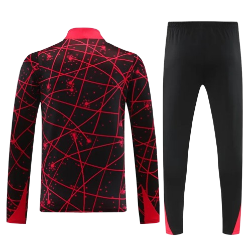 25-26 Atlético de Madrid Red Black Half Pull Tracksuit