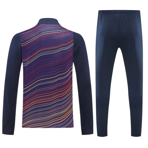 25-26 Barcelona Royal Blue Half Pull Tracksuit