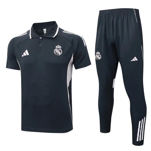 25-26 Real Madrid Royal Blue Polo Tracksuit