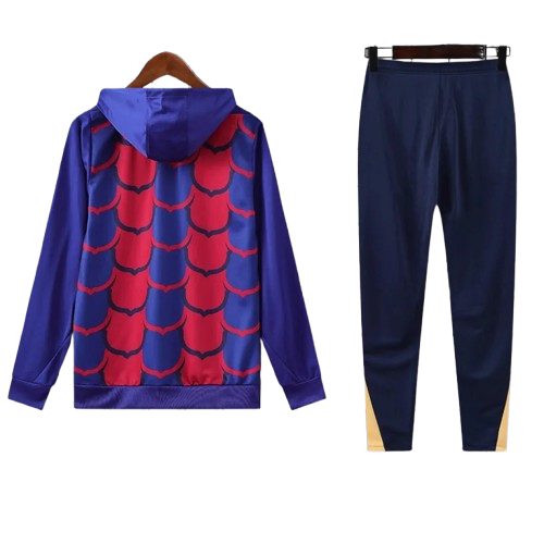 24-25 Barcelona Fancy Blue Hoodie Tracksuit