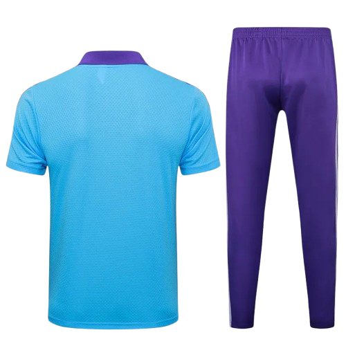 25-26 Real Madrid Light Blue Polo Tracksuit