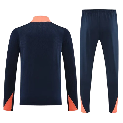 25-26 Barcelona Royal Blue Half Pull Tracksuit