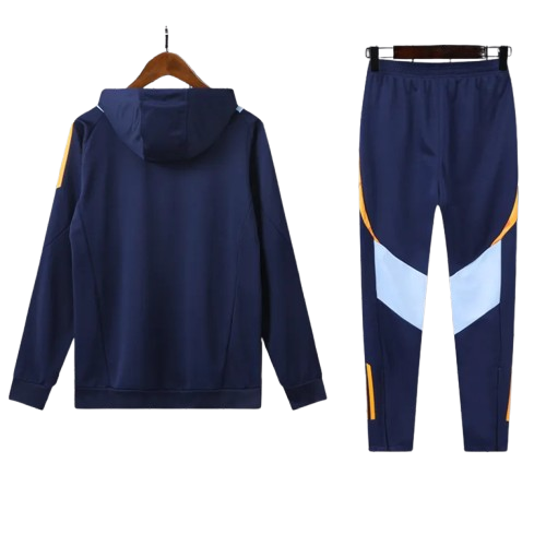 24-25 Real Madrid Royal Blue Hoodie Tracksuit