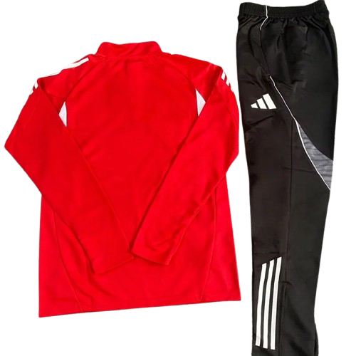 25-26 Sevilla Red Half Pull Tracksuit