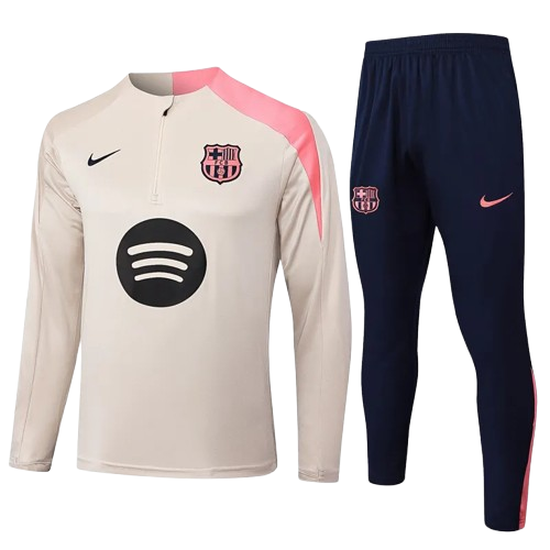25-26 Barcelona Khaki Half Pull Tracksuit