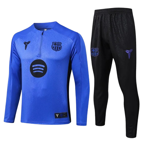 25-26 Barcelona Blue Half Pull Tracksuit